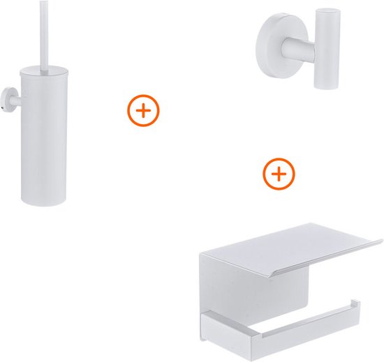 Toilet accessoires set Mat wit design bol