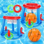 Panier de basket gonflable ensemble de 2 - jouets de piscine filet de basket de piscine - jouets aquatiques - panier de basket gonflable