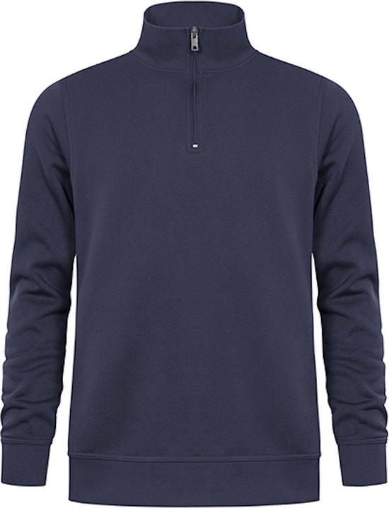 Pull Troyer unisexe avec fermeture éclair trois-quarts Marine - 5XL