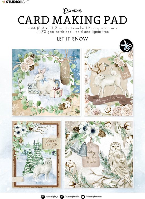 Studio Light • Essentials Card Making Pad Let It Snow | bol