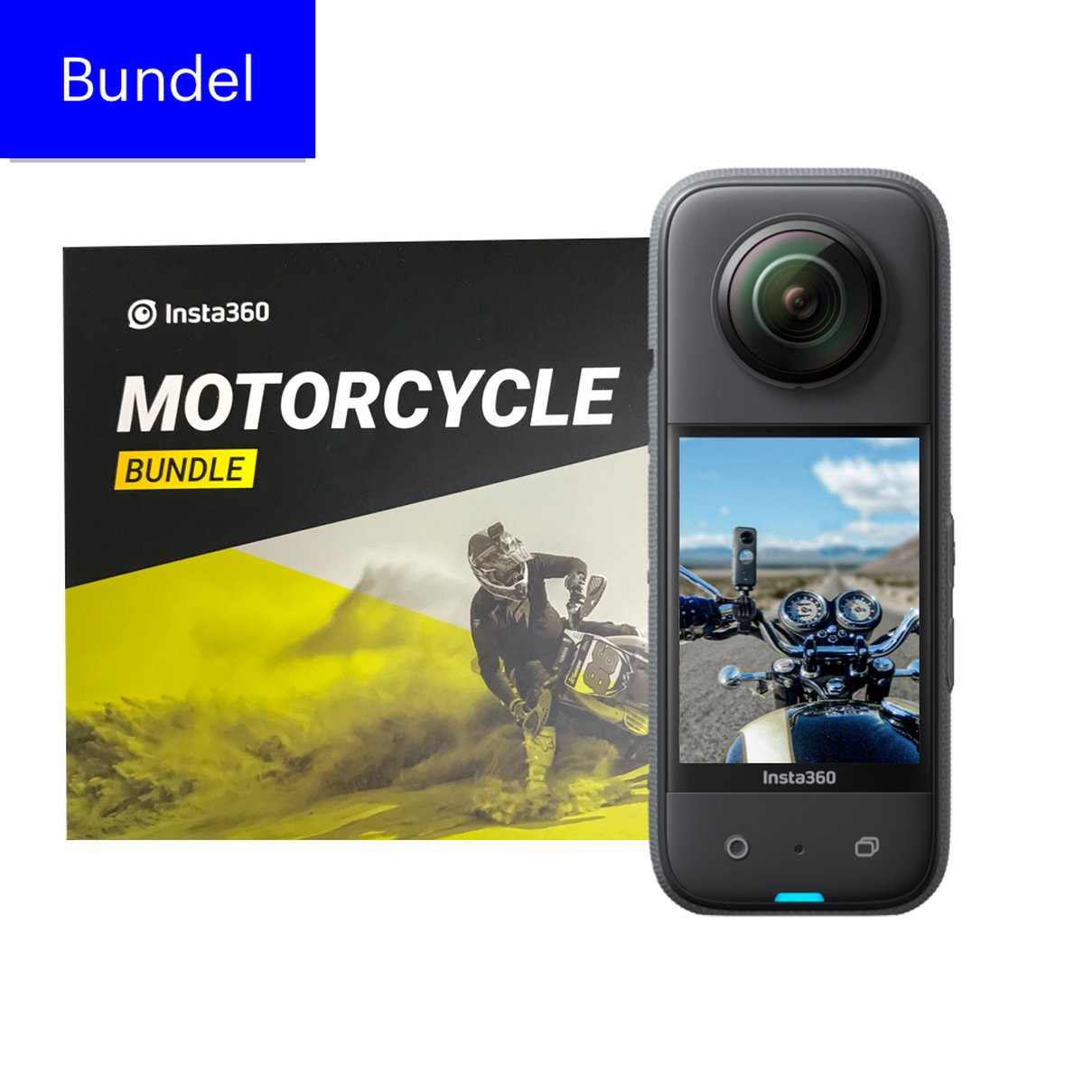 Insta360 - Kit bundle Motorcycle - moto caméra bol X3 - - bundle d\'action moto | caméra