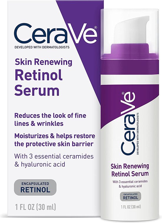 CeraVe Anti Aging Retinol Serum | Cream Serum voor het gladstrijken van fijne lijntjes en het verhelderen van de huid | Met retinol, hyaluronzuur, niacinamide en ceramiden