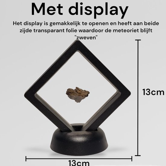 Météorite Al Haggounia 001 Sur Support - Certifiée Authentique - Cadeau Scientifique - Pierre Spatiale Sahara