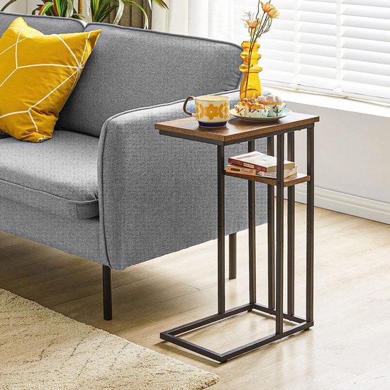 Salontafel 90x50x36,5 cm bewerkt hout zwart | -nl