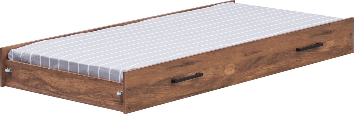 Belfurn - Ellen - bedlade 90x190cm - kleur acacia bruin met zwart