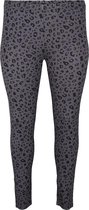 ZIZZI VLEGGINGS, LONG AOP Dames Legging - Grey - Maat XXXL (63-64)