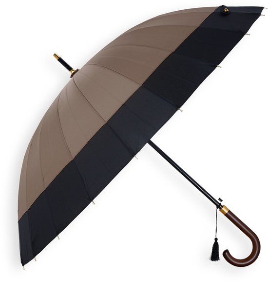 Rituals 24 Spoke Umbrella - taupe zwart - stevige paraplu | bol.com