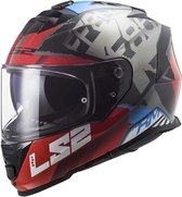 LS2 Ff800 Storm Sprinter Black Red Titanium S - Maat S - Helm