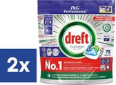 Dreft Platinum Regular All in 1 Vaatwastabletten - 2 x 75 Tabs