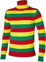 Pull Carnaval tricoté - Col Roulé - Rouge-Jaune-Vert - Taille XXL - Déguisements - Carnaval Femme - Déguisements Homme - Limbourg - Apollo