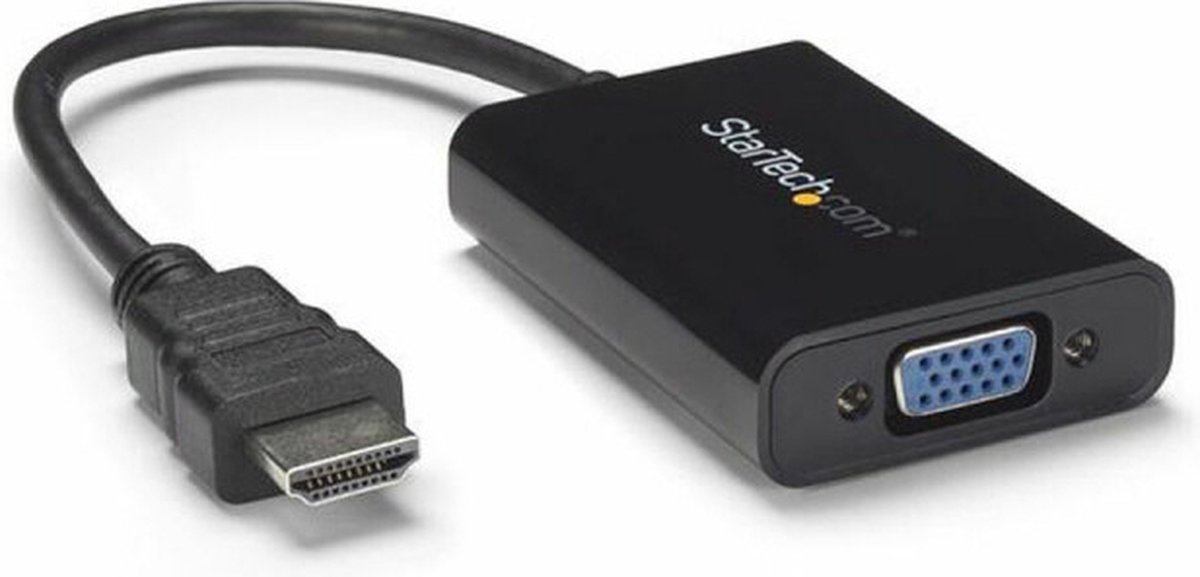 Adaptateur Convertisseur Vga Male Avec Audio To Hdmi Femelle Full Hd 1080P  Noir