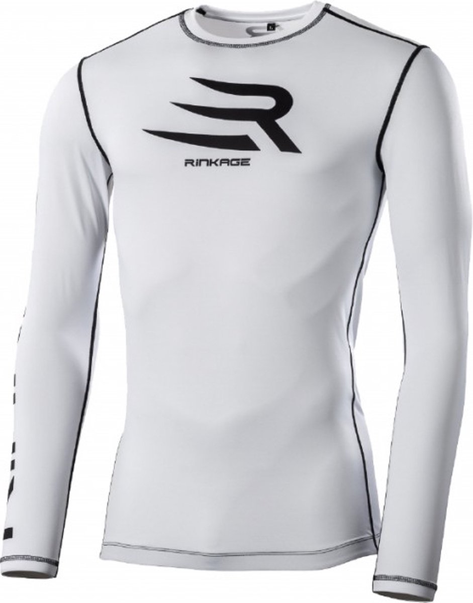 Rinkage Basis Long Sleeve Rashguard - Wit - maat XL
