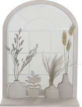 Wandspiegel DKD Home Decor Vaas Kristal Beige MDF Hars Cottage (35 x 10 x 50 cm)