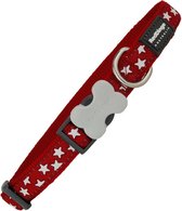 Hondenhalsband Red Dingo Style Rood Sterren (2 x 31-47 cm)