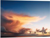 Acrylglas - Mooie Zonsondergang met Wolken - 80x60 cm Foto op Acrylglas (Wanddecoratie op Acrylaat)