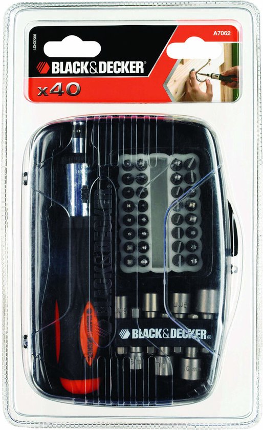 Black + Decker A7062-XJ Kit de Tournevis à cliquet avec accessoires