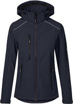 Women's Softshell Outdoorjas met afneembare capuchon Navy - 3XL