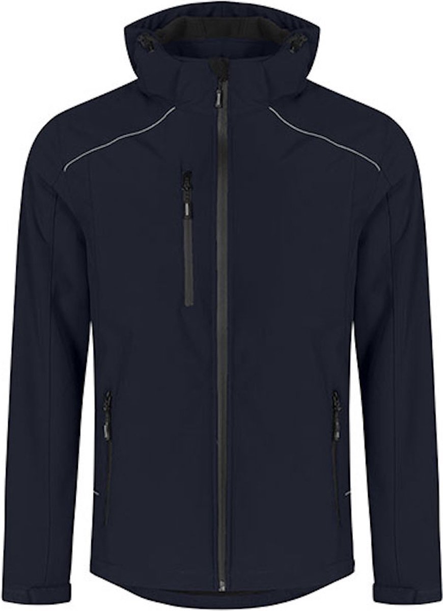 Men’ Softshell Outdoorjas met afneembare capuchon Blauw