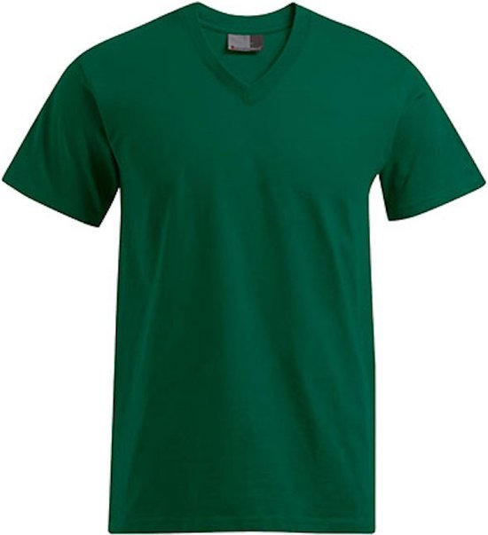 Herenshirt 'Premium V-neck' met korte mouwen Forest - XL