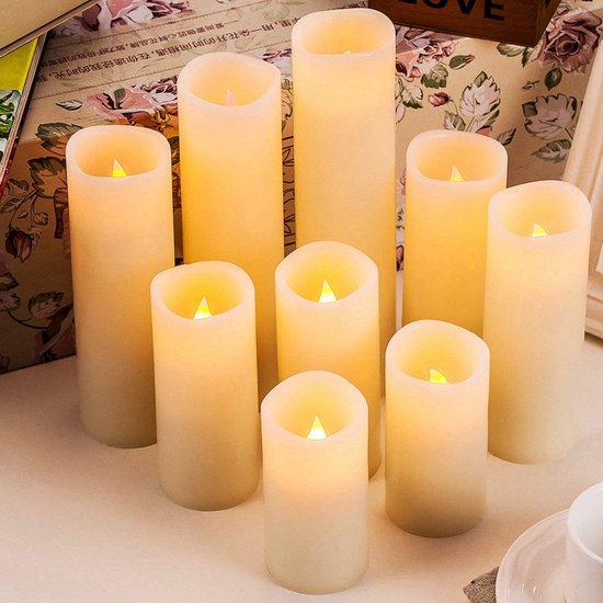 Set décoratif de bougies à piles Blaze - Set de 9 | bol