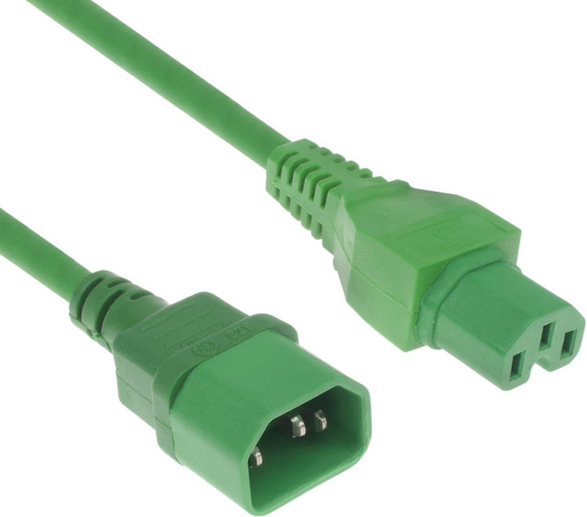 ACT Netsnoer C14 - C15 groen 1,2 m AK5306