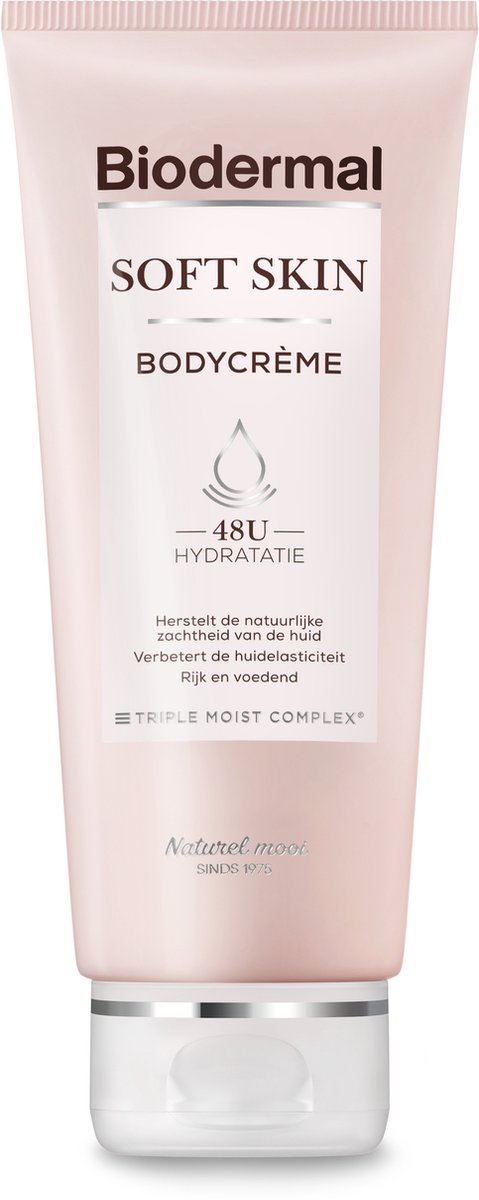 Biodermal Soft Skin Bodycrème - Verbetert de natuurlijke zachtheid van jouw huid, dankzij het Triple Moist Complex voor 48 uur intensieve hydratatie - 200ml