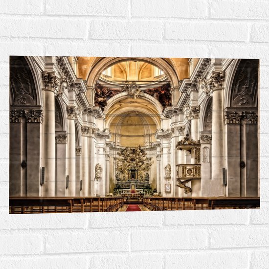 Muursticker - Altaar van Grote Witte Kathedraal - 75x50 cm Foto op Muursticker