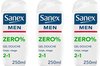 Sanex Men Zero% Normal Douchegel - 3 x 250 ml
