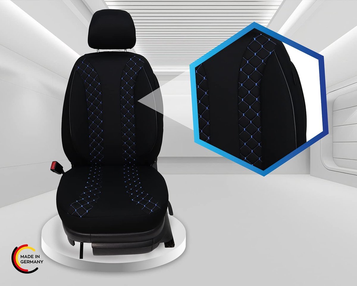 Autostoelhoezen voor Fiat 500 Gen 2 2020 - N serie, stoelbeschermer set van  2 , Zwart | bol.com
