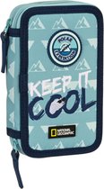 Dubbele etui National Geographic Below Zero Blauw (12.5 x 19.5 x 4 cm) (28 pcs)