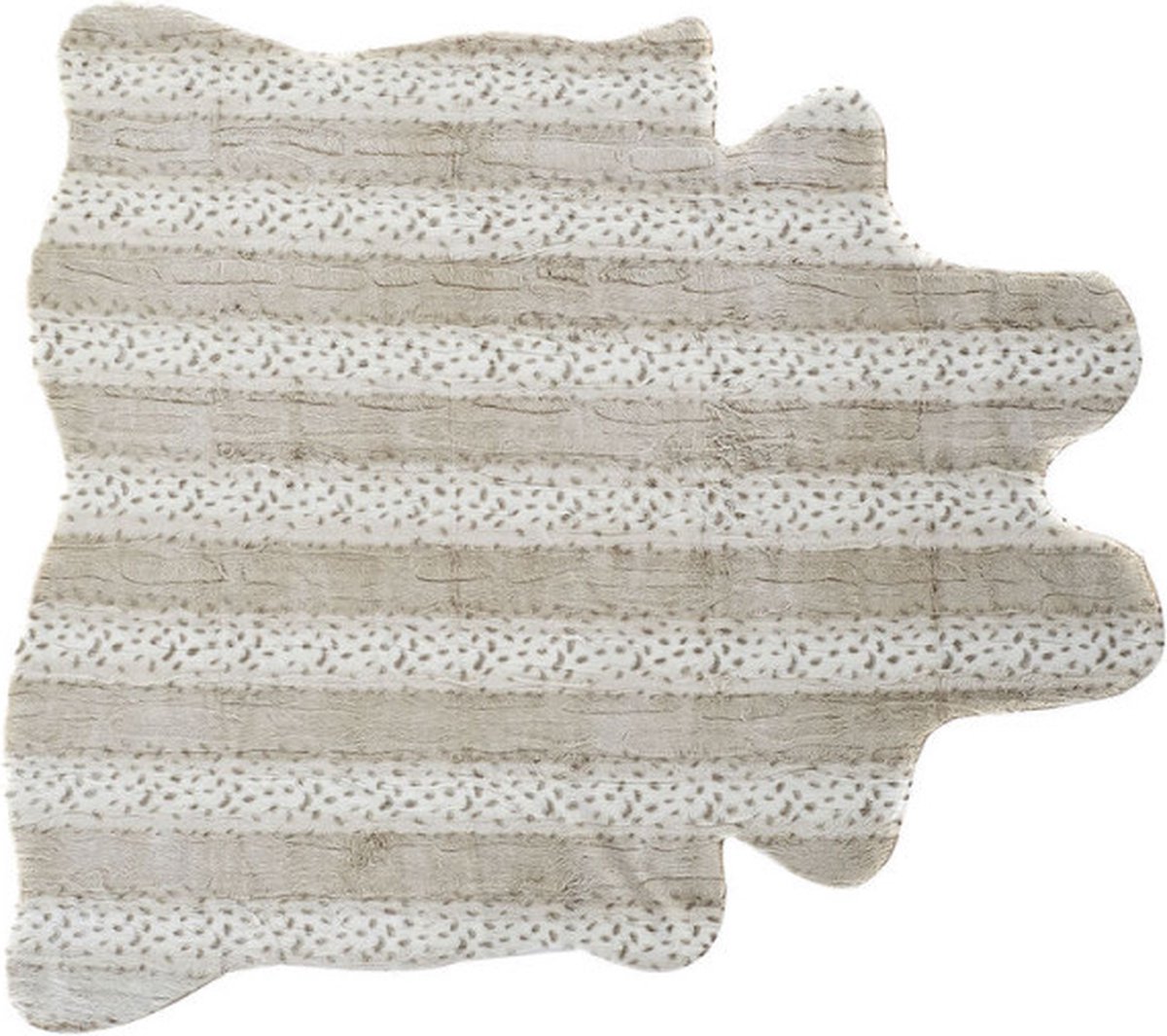 DKD Home Decor Tapijt 160 x 150 x 2 cm Beige Polyester Met huid