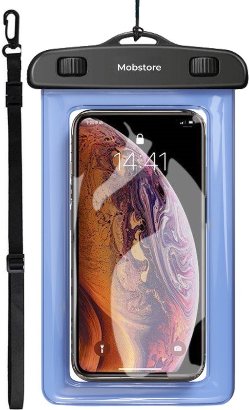 Mobstore Waterdicht Telefoonhoesje Blauw Volledig Waterbestendige 
