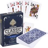 (1x) jeu de cartes en plastique | 100% plastique | Étanchéité | forme de Bridge | Mince, lisse et flexible | BLEU