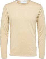 Selected - Heren Sweaters Rocks Knit Crew Neck Kelp - Beige - Maat L