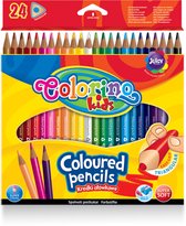 Colorino- Crayons-Crayons triangulaires de 24 couleurs.