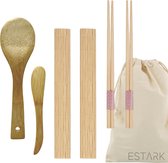ESTARK® Bamboe Sushi Roller Mat - Sushi Maker Set - Rolmatje – Sushi Maker - Sushi Set - Sushi - 2 x Rolmat met stokjes - Sushi 9-Delig