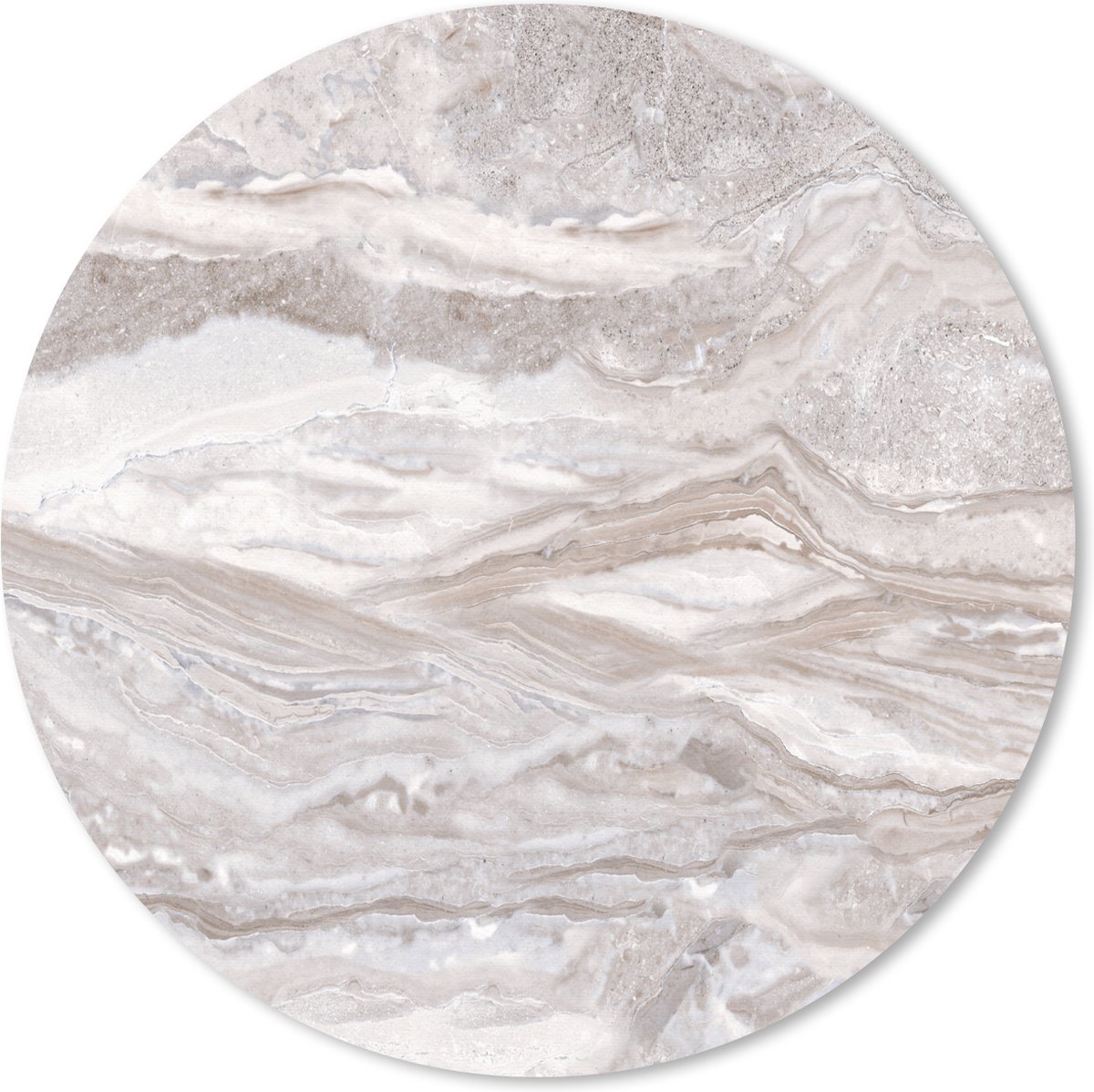 Muismat rond 30x30 cm - Mousepad Marmer - Stenen - Roze - Textuur - Ronde muismatten