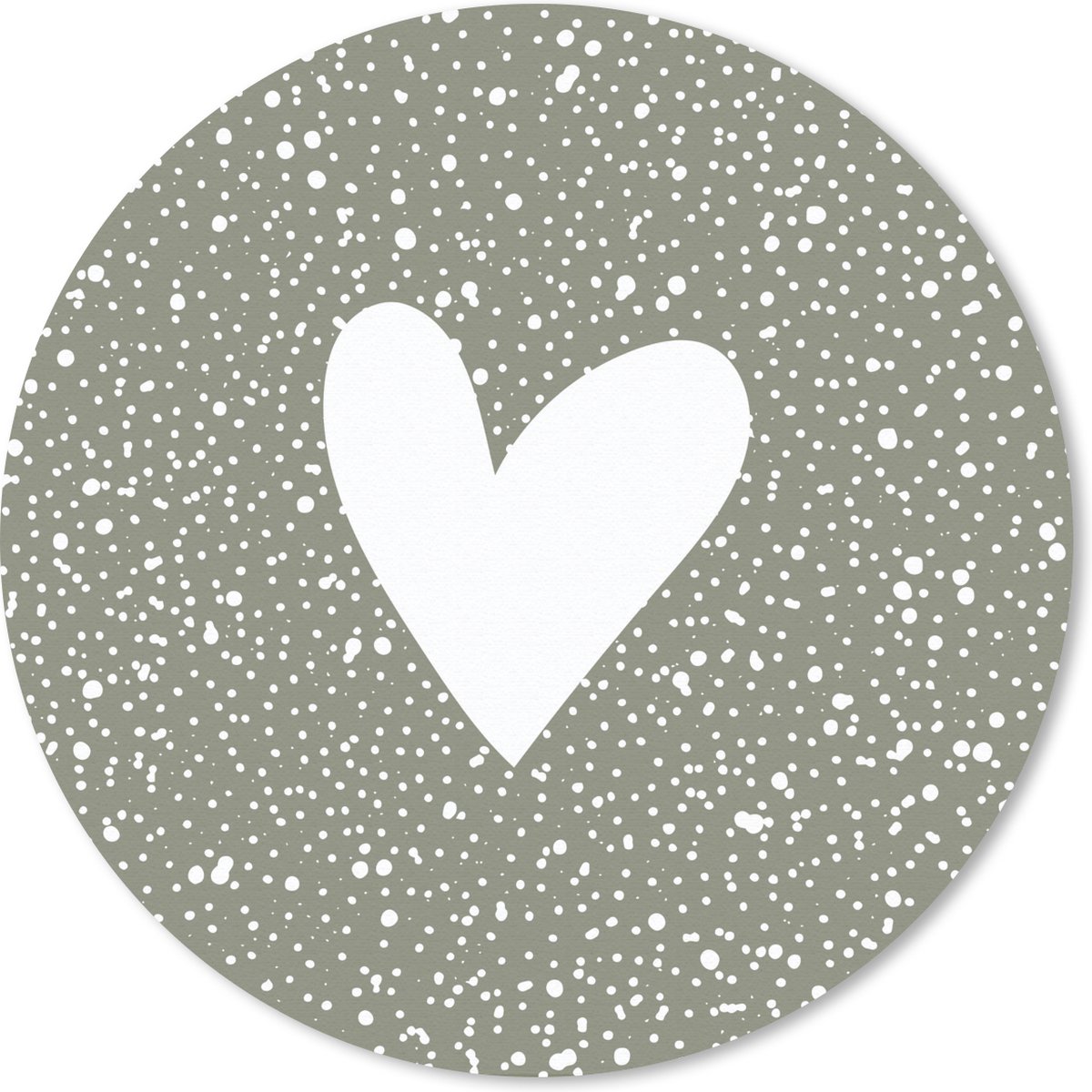 Muismat rond 40x40 cm - Mousepad Hart - Design - Liefde - Ronde muismatten