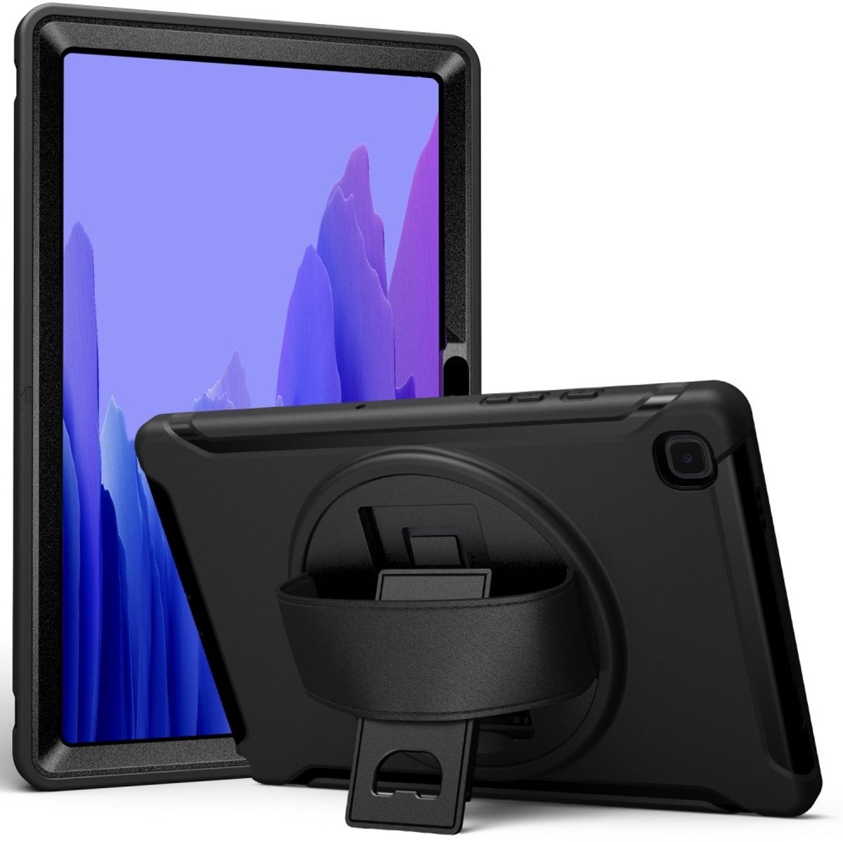 Tablethoes geschikt voor Samsung Galaxy Tab A7 (2020) Hoesje - Heavy Duty Case - Zwart