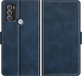 Coverup Deluxe Book Case - Geschikt voor Motorola Moto G60s Hoesje - Blauw