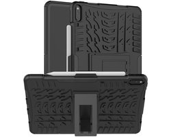 Tablethoes geschikt voor Huawei MatePad Pro 10.8 Hoesje - Rugged Kickstand Back Cover - Zwart