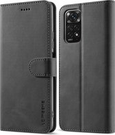 LC.IMEEKE Luxe Book Case - Geschikt voor Xiaomi Redmi Note 11 Pro 5G Hoesje - Zwart