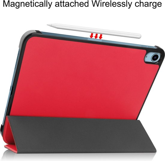 Étui livre à trois volets - Étui pour iPad 10.9 (2022) - Rouge