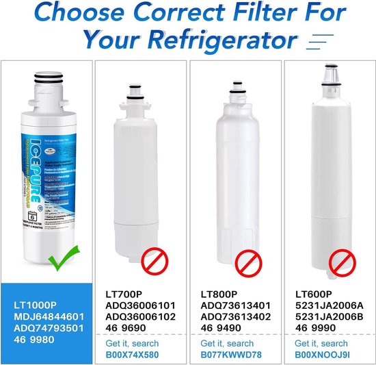 LG - Filtre a eau frigo americain lg pour refrigerateur - adq73613401