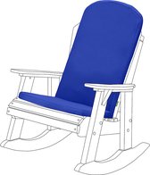 Garden Premium Adirondack-stoelkussen, hoge rugleuning, kussen met veilige banden, waterafstotend en licht antislip patio-stoelkussen, eenvoudig afwasbaar zitkussen (blauw)