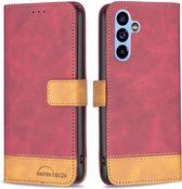 BINFEN Color Book Case - Geschikt voor Samsung Galaxy A54 Hoesje - Rood