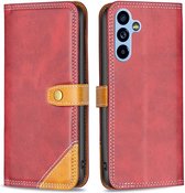 BINFEN Color Book Case - Geschikt voor Samsung Galaxy A54 Hoesje - Rood