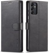 LC.IMEEKE Luxe Book Case - Geschikt voor Samsung Galaxy A14 Hoesje - Zwart