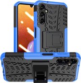 Coverup Rugged Kickstand Back Cover - Geschikt voor Samsung Galaxy A14 Hoesje - Blauw
