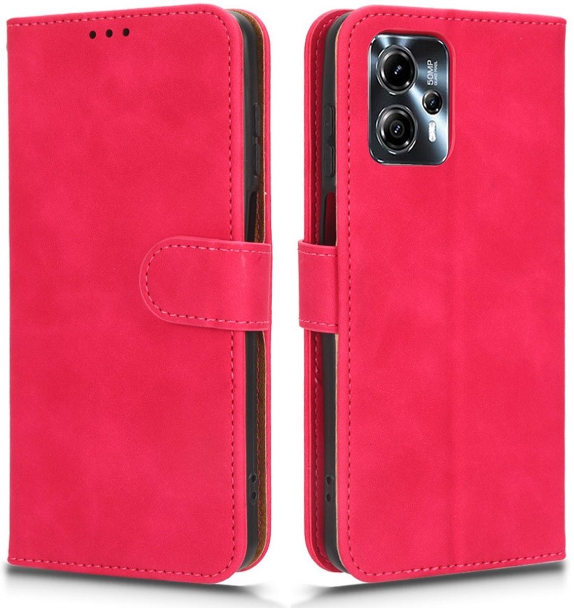 Coverup Hoesje - Geschikt voor Motorola Moto G13 / G23 / G53 Hoesje - Coverup Book Case - Roze